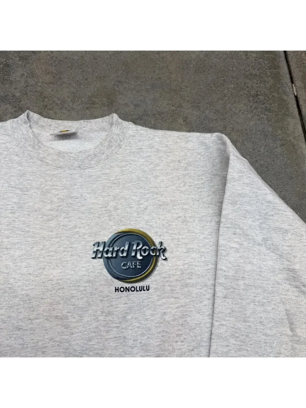 vintage hard rock cafe honolulu destination grey crewneck size large - Picture 3 of 4